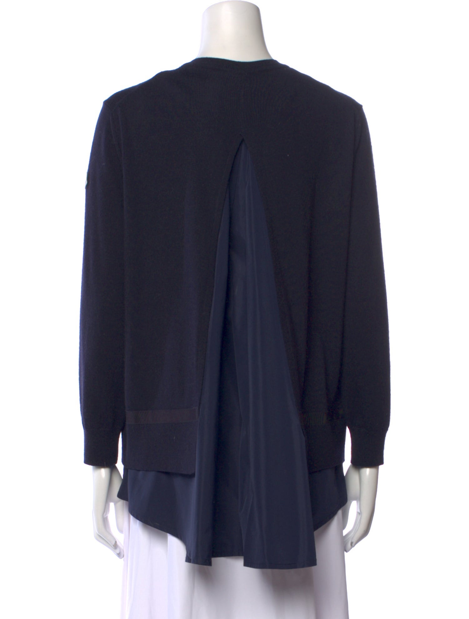 Moncler Virgin Wool Colorblock Pattern Sweater